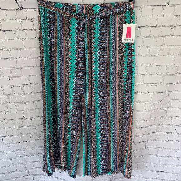 Bobbie Brooks Pants - BOBBIE BROOKS 3X Soft Boho Crop Palazzo Pants